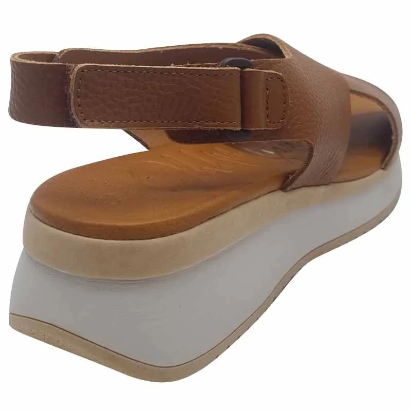 Oh My Sandals Womens Tan Leather Sandal - 5661
