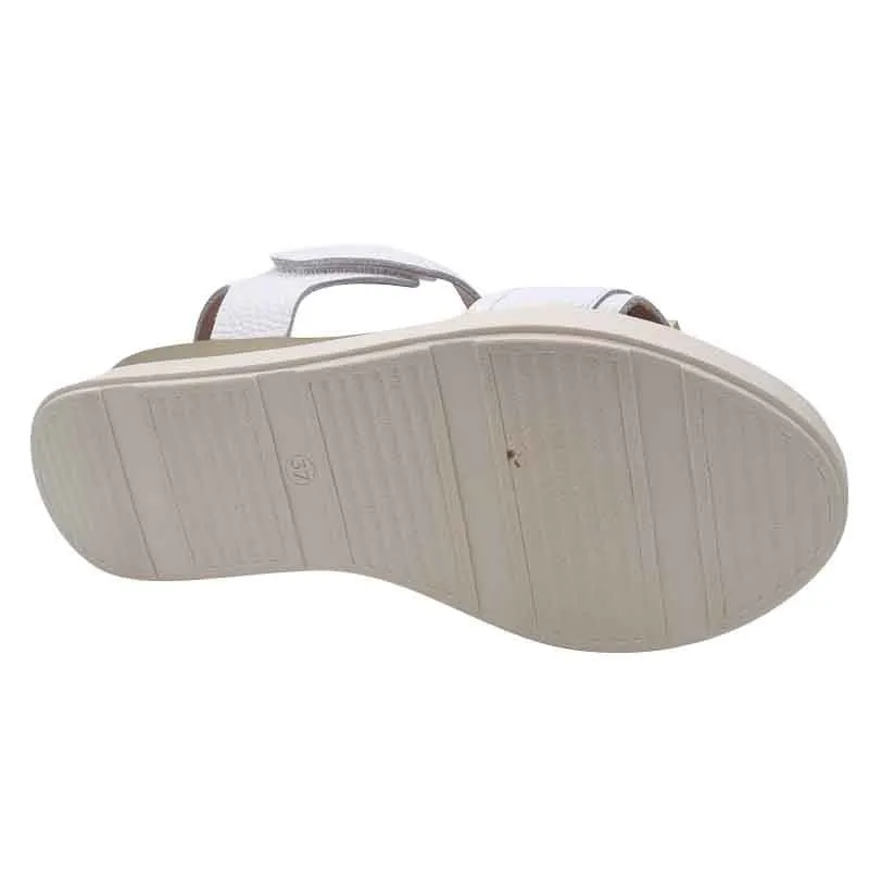 Oh My Sandals Womens White Leather Sandal - 5672