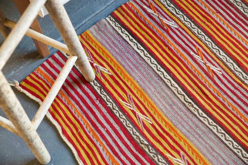 Old Anatolian Cicim Kilim 3.5ftx6.3ft