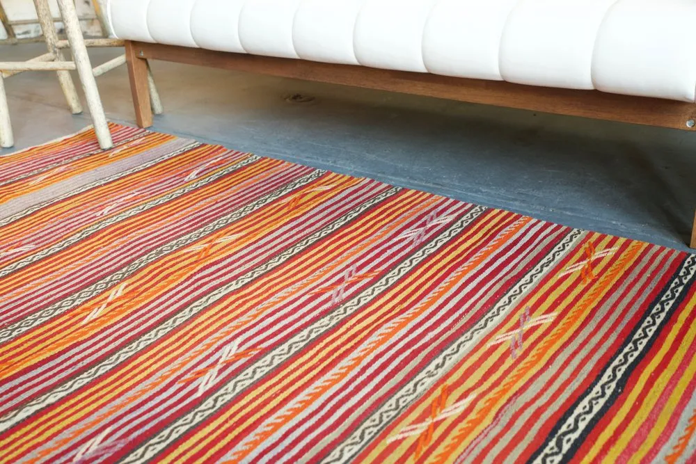 Old Anatolian Cicim Kilim 3.5ftx6.3ft