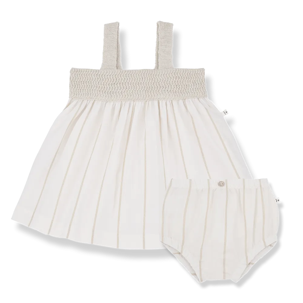 One More In The Family- Anetta off-white dress bloomer