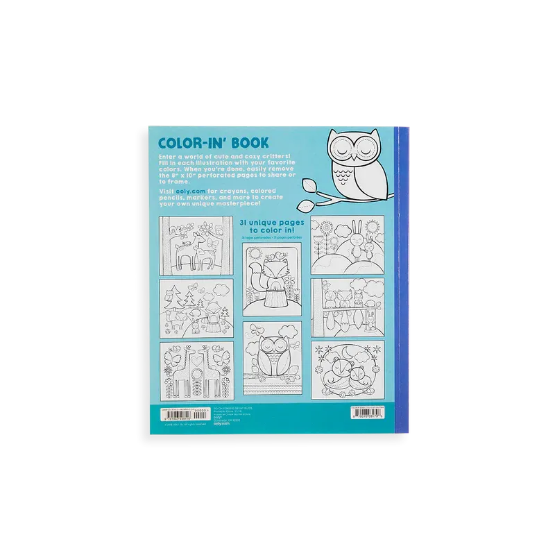 Ooly Color-In Book - Little Cozy Critters Coloring Book