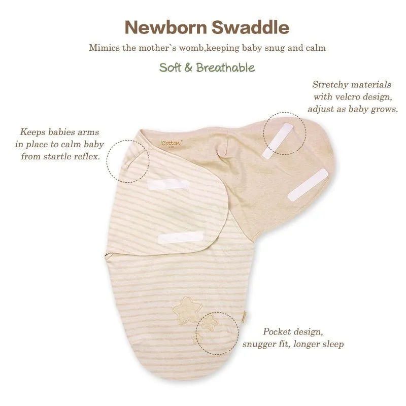 Organic Cotton Baby Swaddle: Cozy Newborn in Swaddle