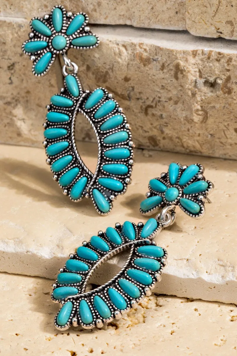 Oval Blossom Earrings