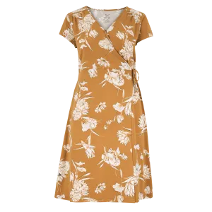 Padma Wrap Dress - Caramel Lotus