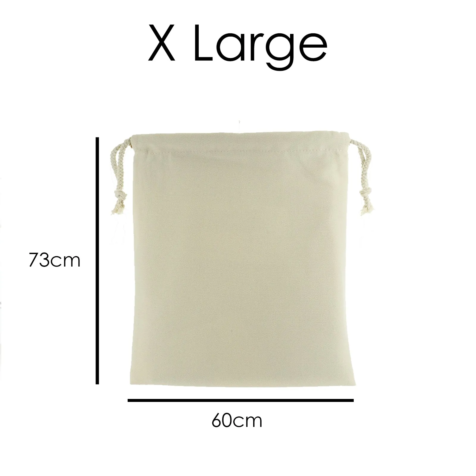 Personalised Canvas Sack with Stylish Text and Green Leaves Floral Print