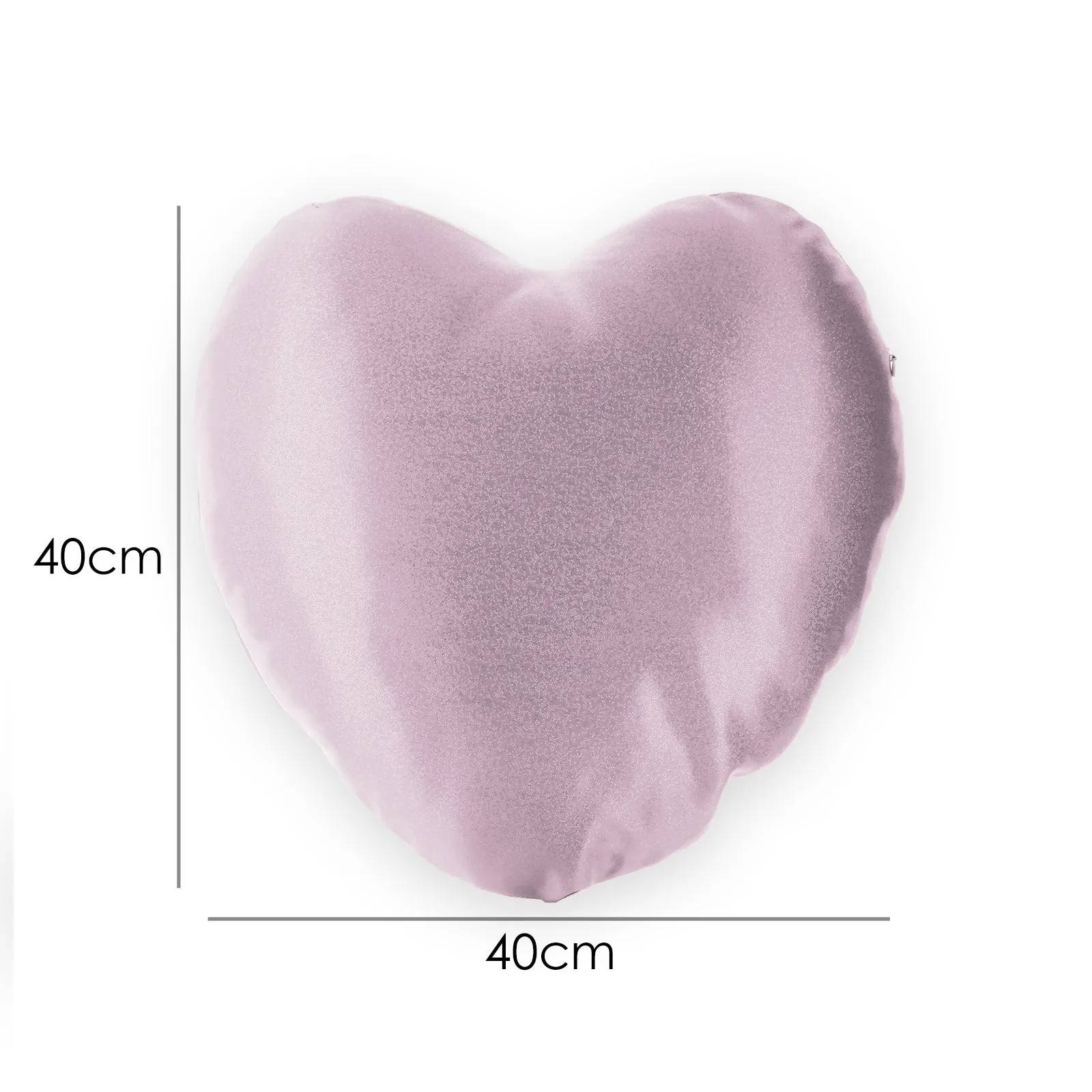 Personalised Glitter Heart Cushion with Stylish Text and Cupid Hearts Print