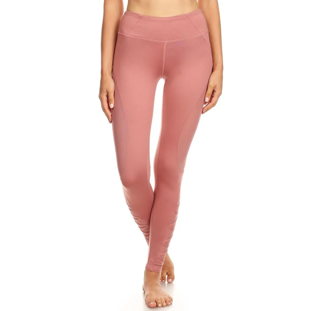 Pink Mesh Inset Legging