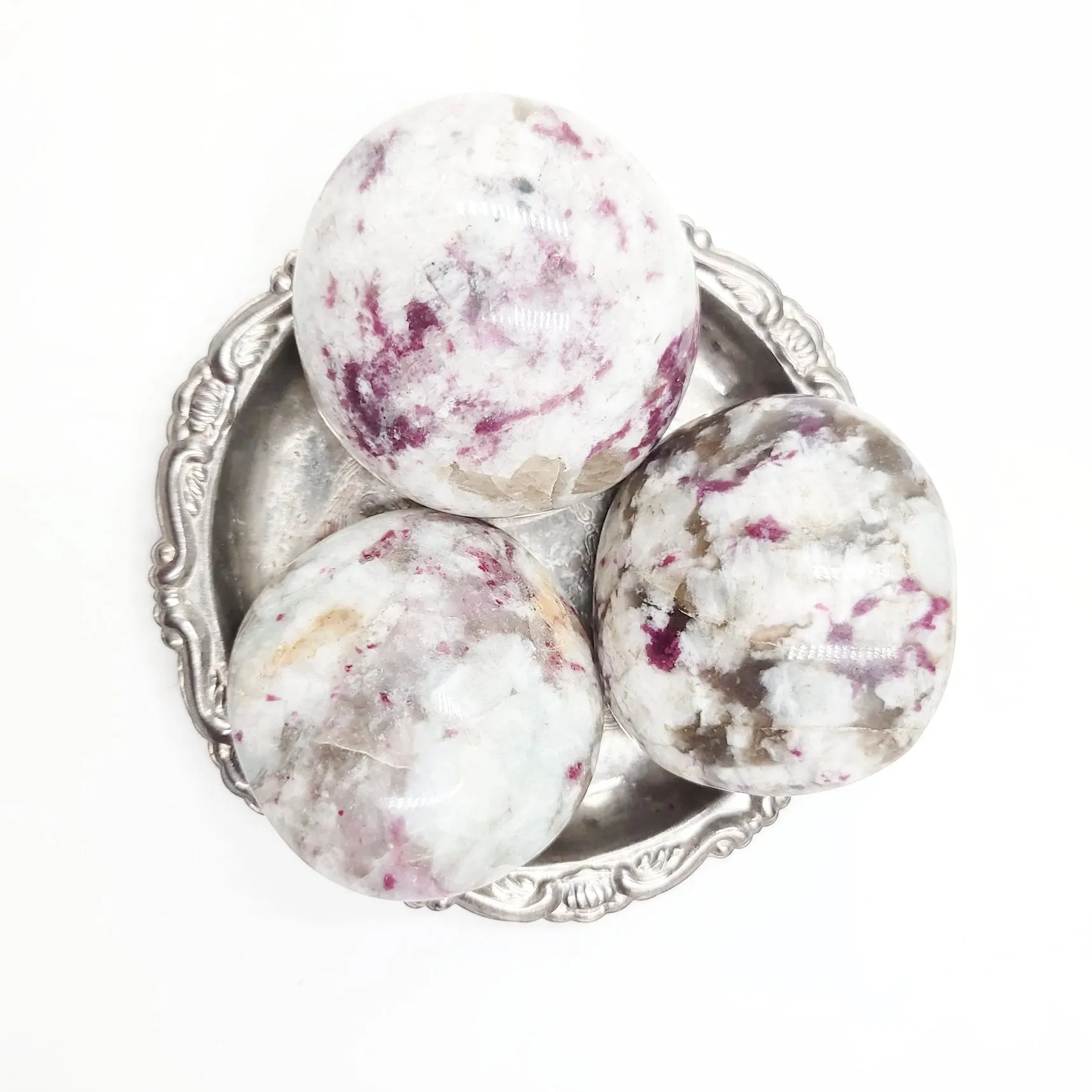 Pink Tourmaline Palm Stone Gallet