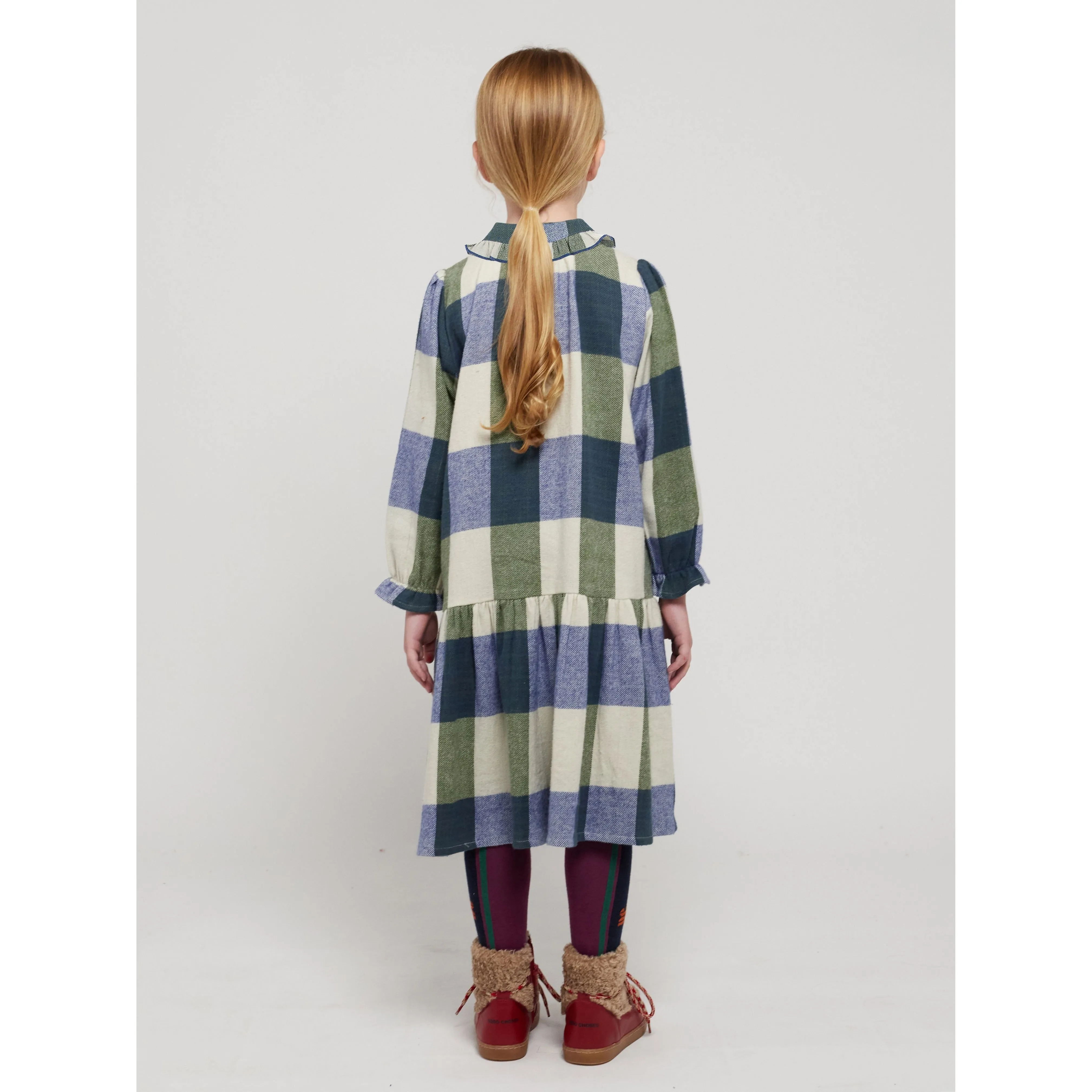 Plaid Check Jacquard Woven Dress