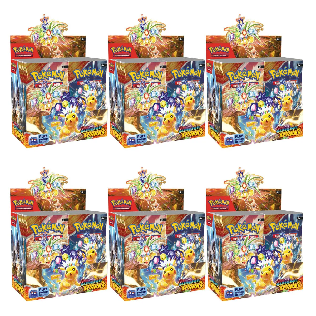POKEMON TCG Scarlet & Violet Surging Sparks Booster Box X 6