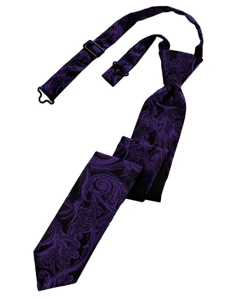 Purple Tapestry Skinny Necktie