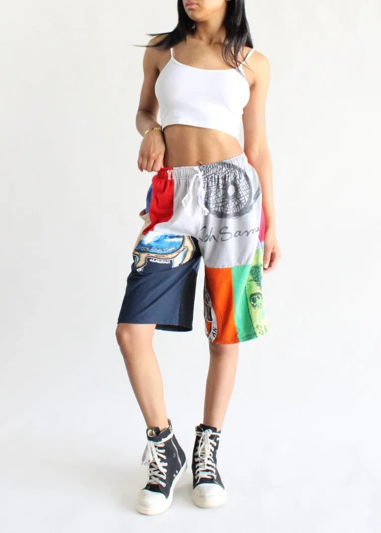 RCYCLD Graphic Tee Wide Leg Jort