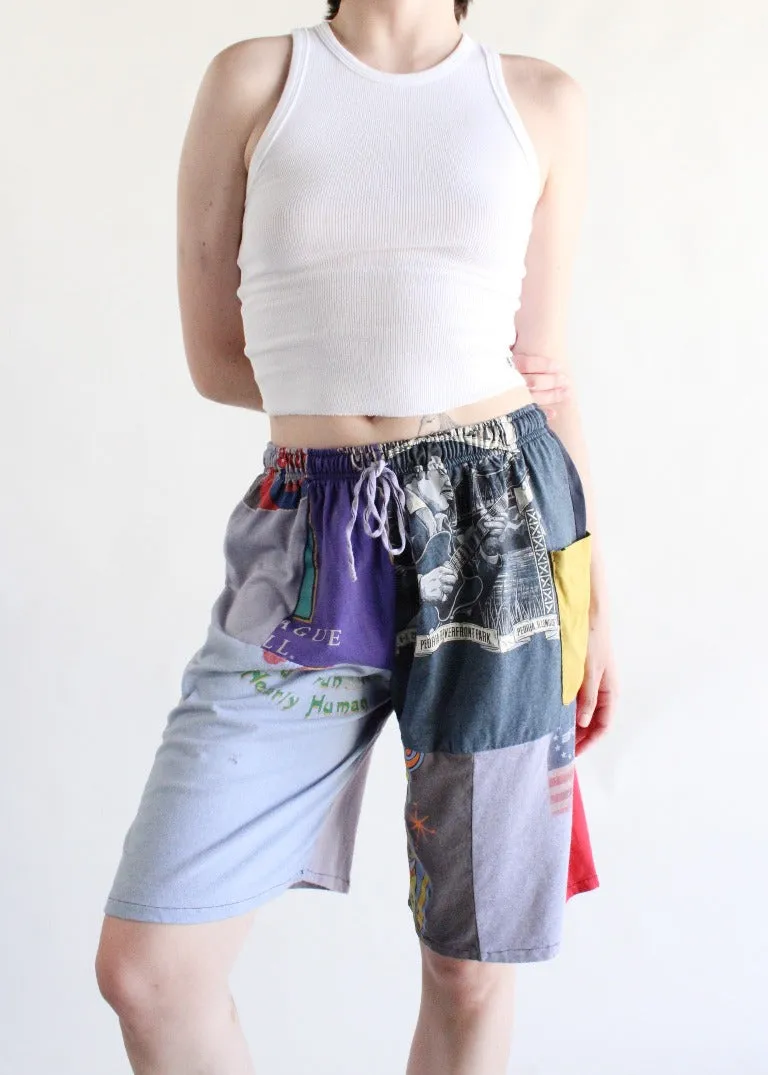 RCYCLD Graphic Tee Wide Leg Jort