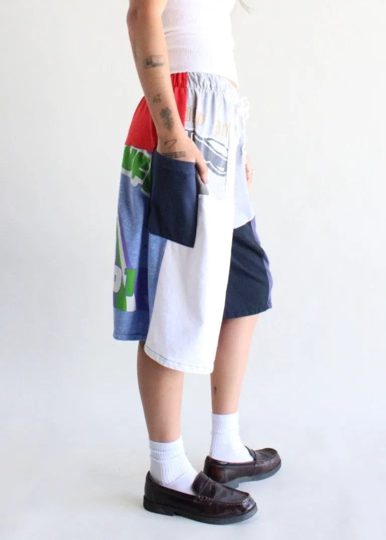 RCYCLD Graphic Tee Wide Leg Jort