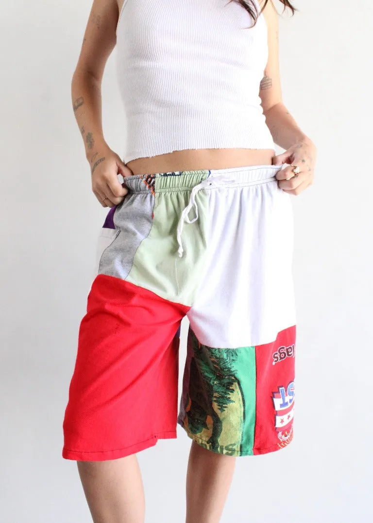 RCYCLD Graphic Tee Wide Leg Jort