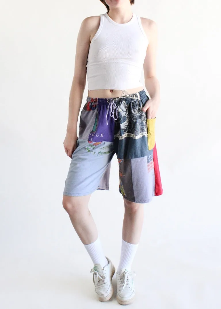 RCYCLD Graphic Tee Wide Leg Jort