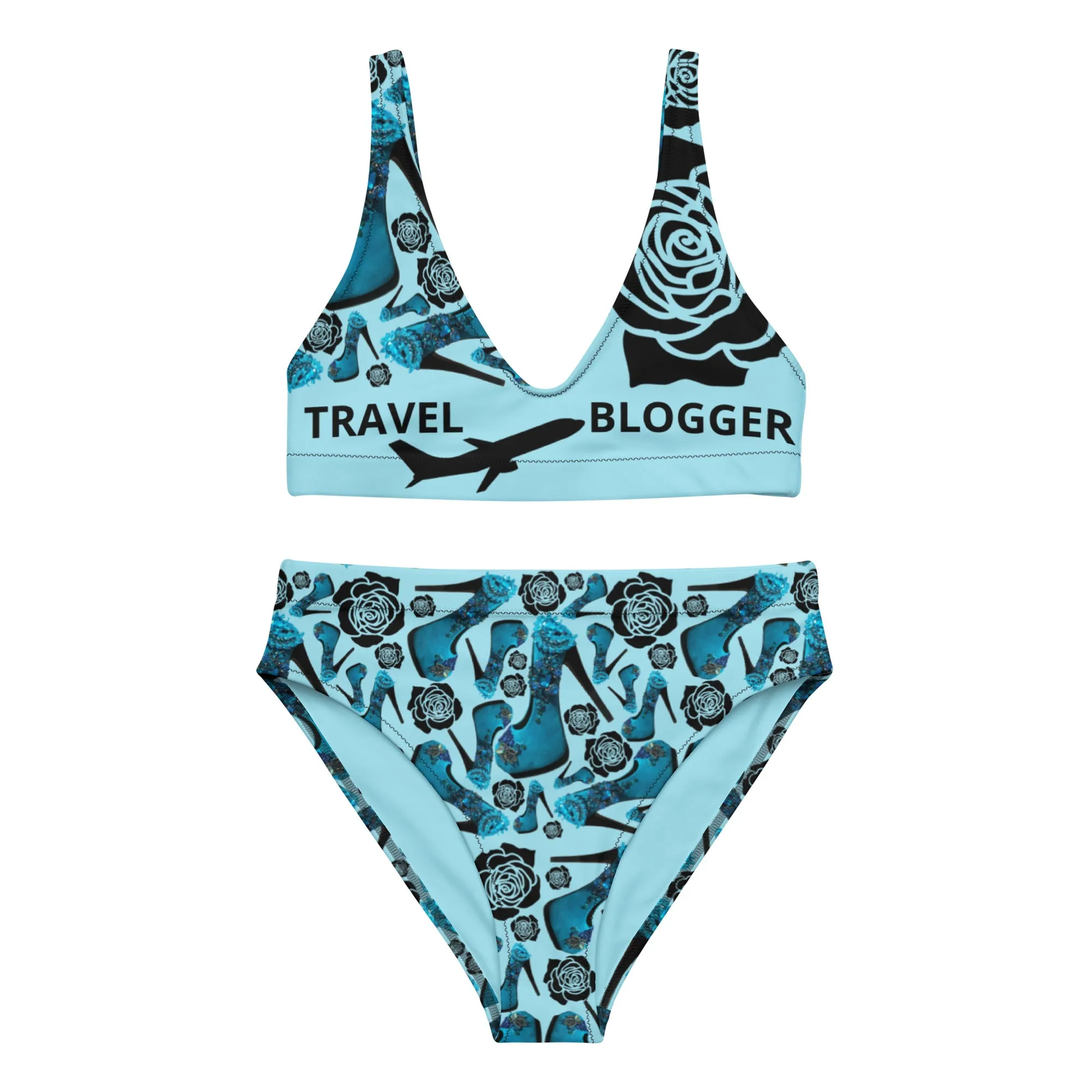 Recycled high-waisted bikini 'Travel dream'