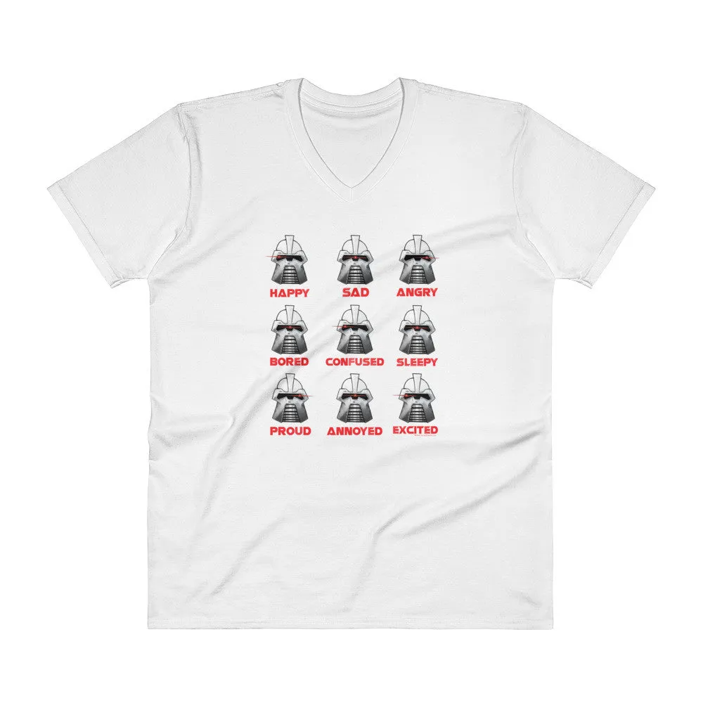 Robot Moods Emotion Chart V-Neck T-Shirt