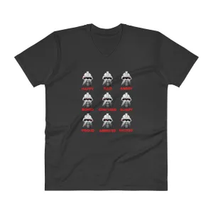 Robot Moods Emotion Chart V-Neck T-Shirt