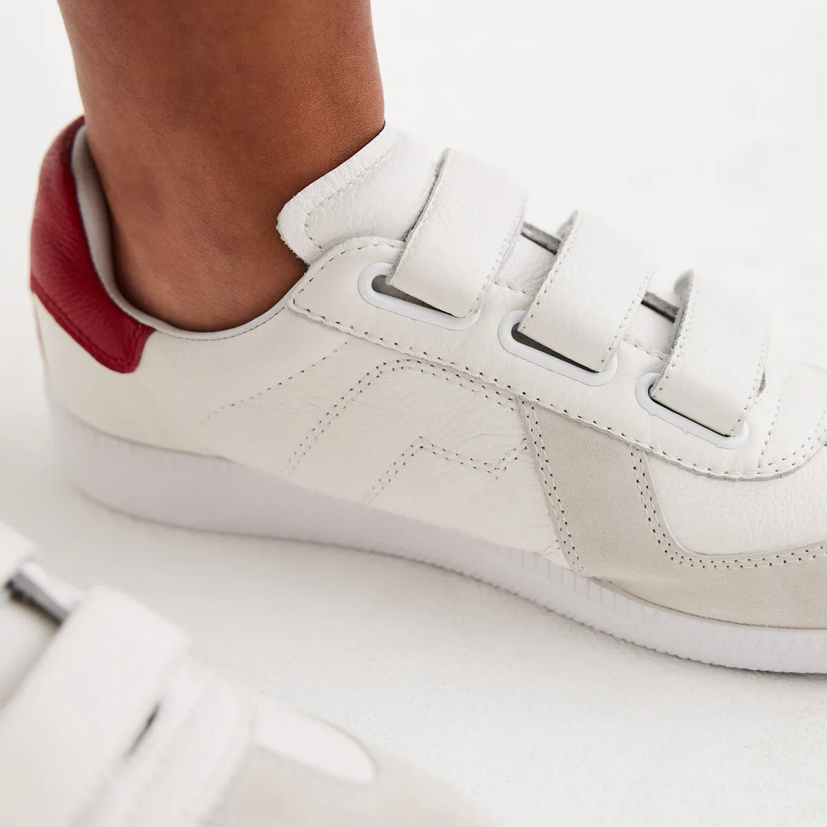 Rollie Pace Velcro Strap - White/Red