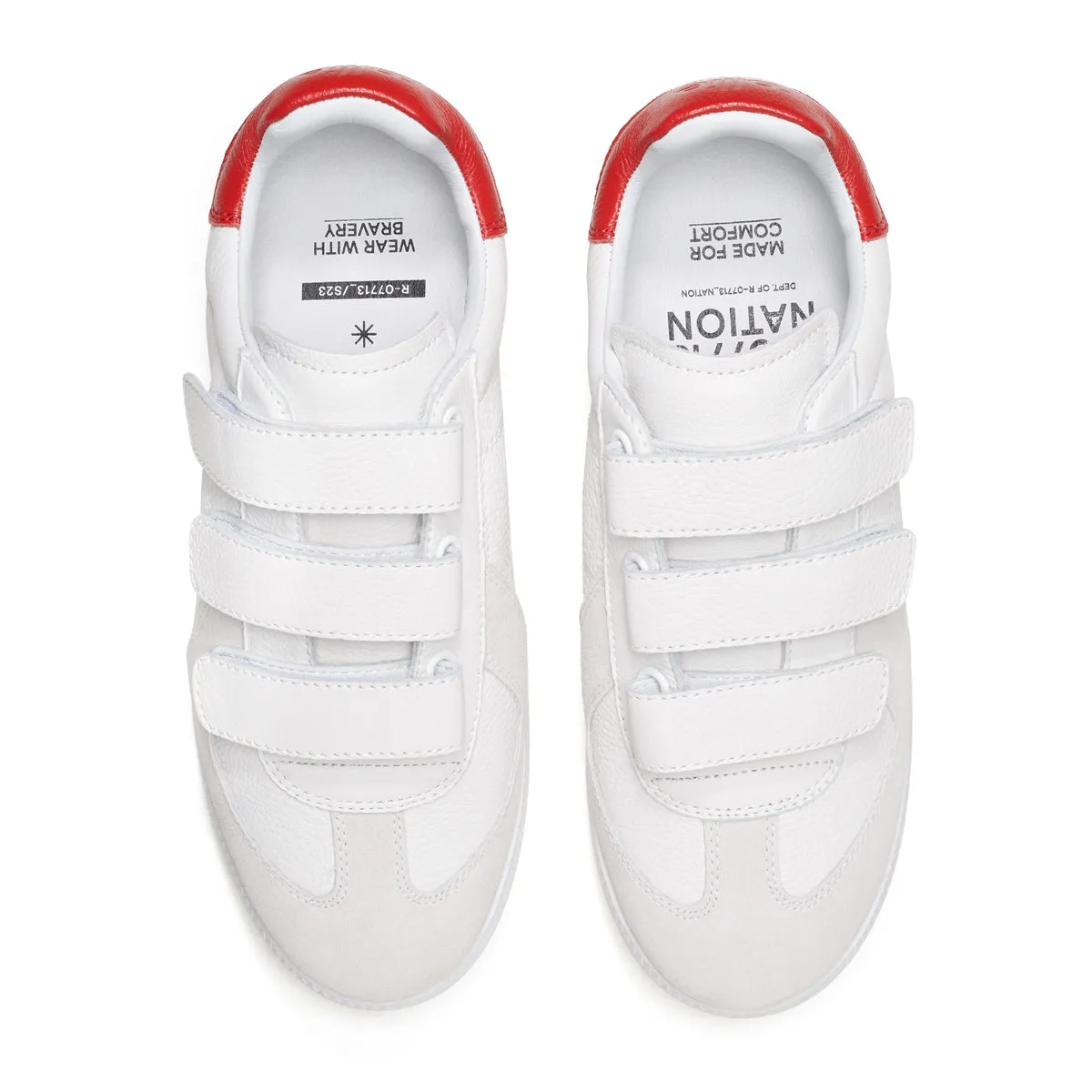 Rollie Pace Velcro Strap - White/Red