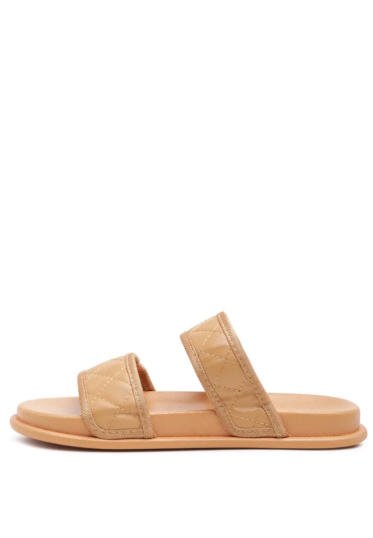 sabine quilted strap slip-on flat