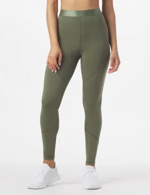 Satin Legging: Moss