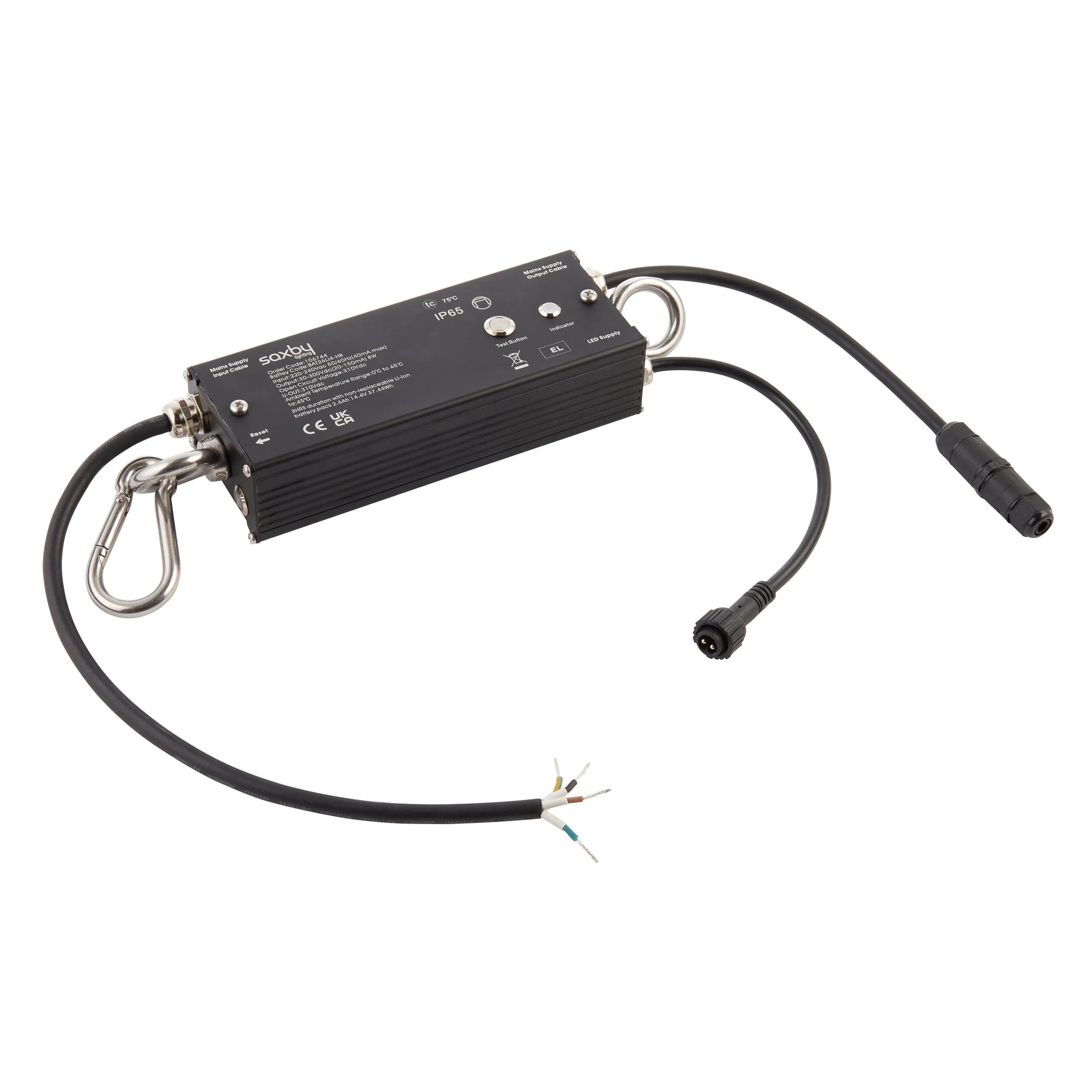 Saxby 106744 Helios eM kit EM IP65 Matt black paint