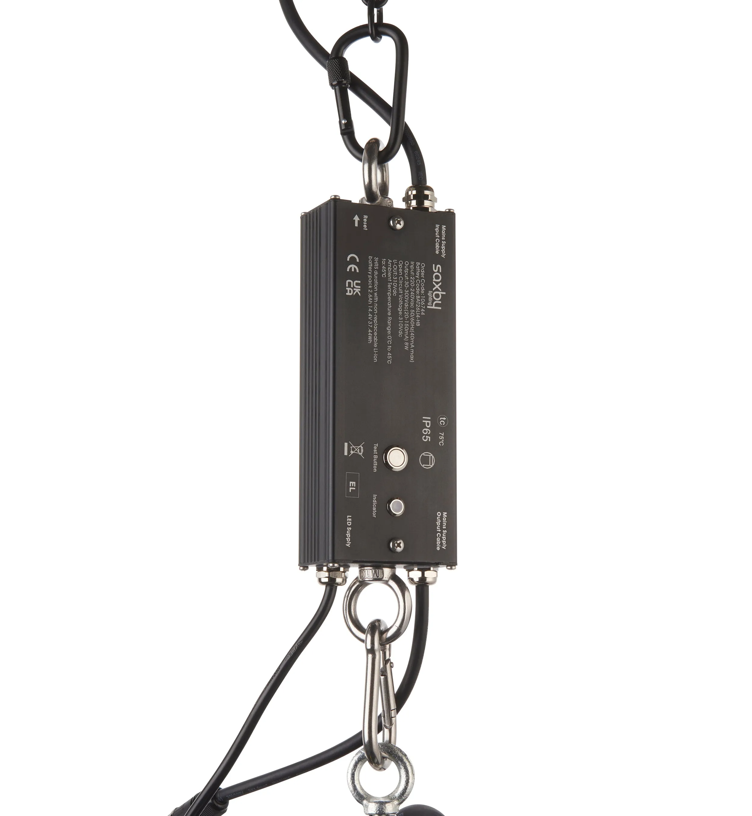 Saxby 106744 Helios eM kit EM IP65 Matt black paint