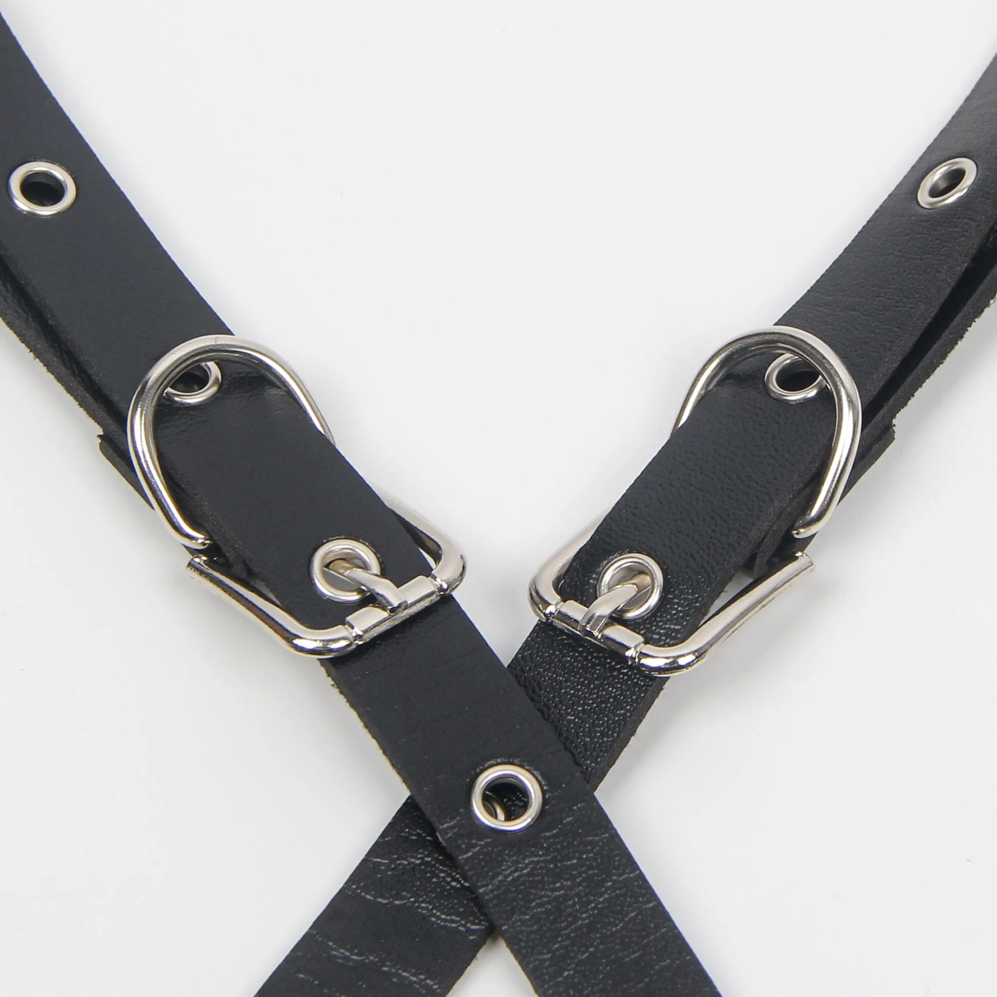 Scandals Cross Back Belt Harness with Chains - Stylish Bondage Fashion