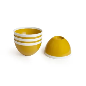 Small Mustard colored Lacquer Bowls