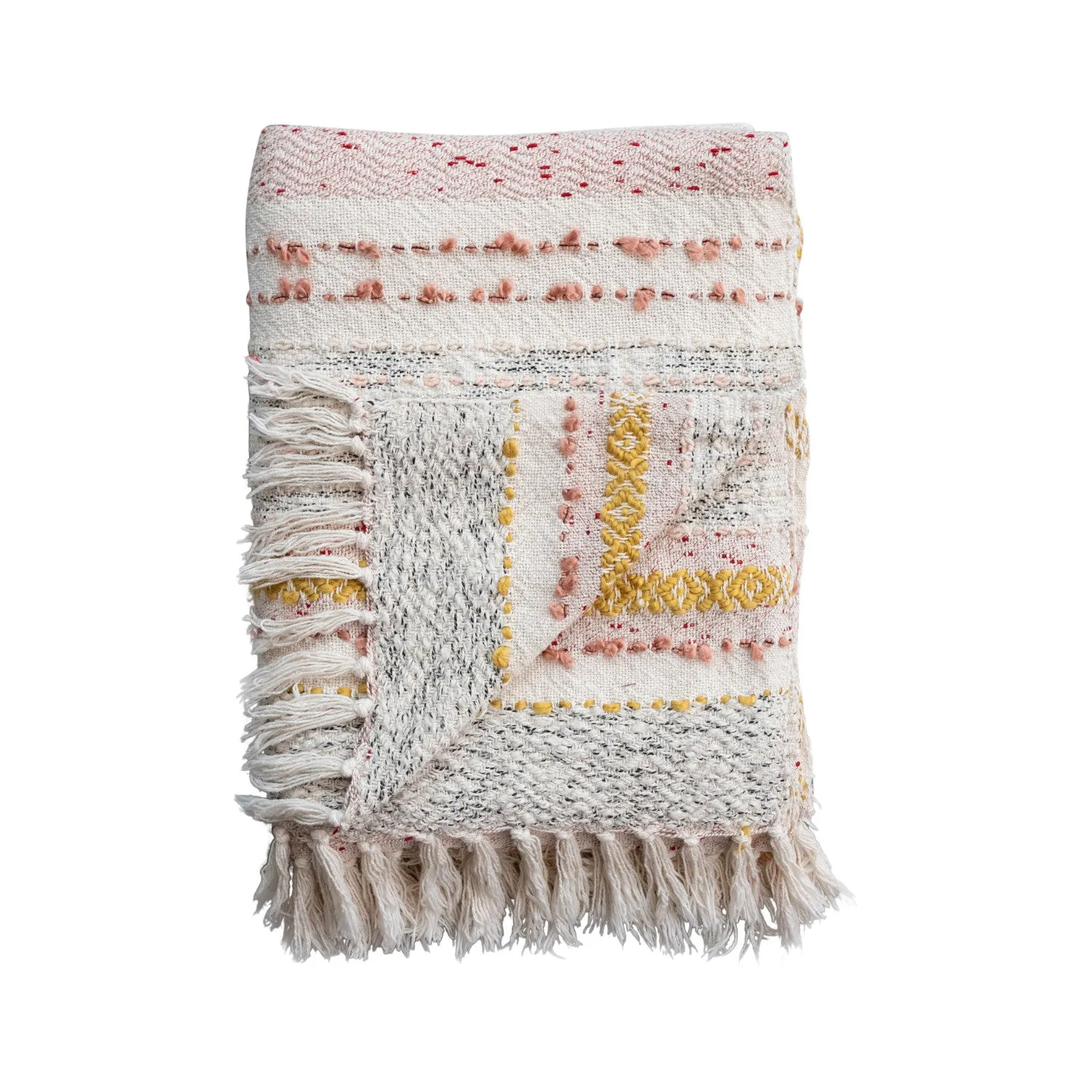 Soft Touch Woven Embroidered Throw