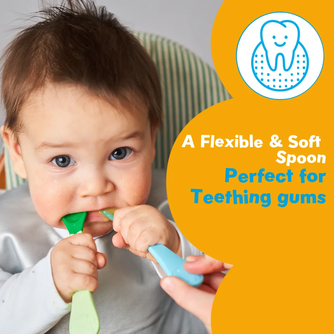 Stage 1 - Weaning spoons - three colour mixed pack