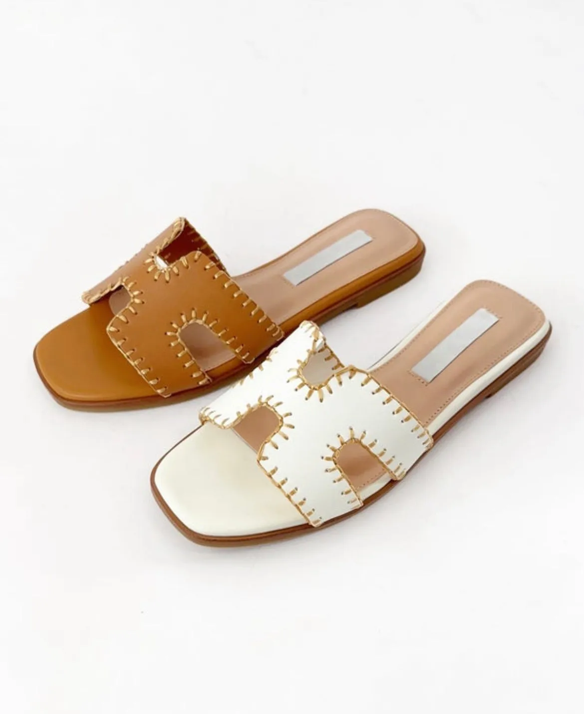 Stitch Detail H Sandals