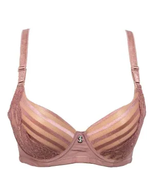 Stylish Bridal Collection Bra SH969 Pink - Single Padded,Under Wired Bra - By Sister Hood