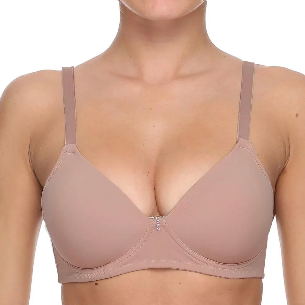Stylish Foam Bra 8803 Skin - Single Padded,Under Wired Bra - By Runfeng