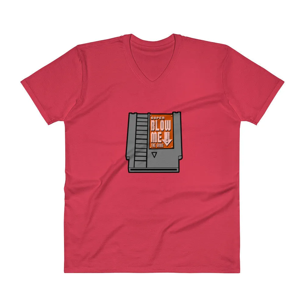 Super Blow Me Gaming Cartridge V-Neck T-Shirt