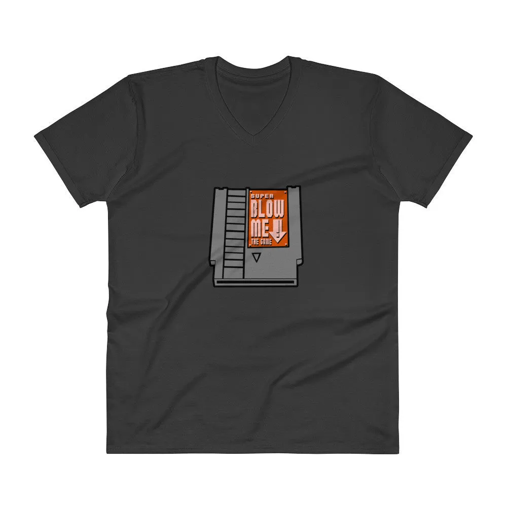 Super Blow Me Gaming Cartridge V-Neck T-Shirt