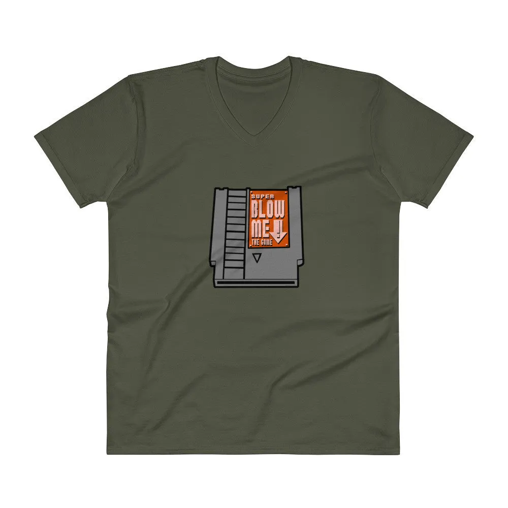 Super Blow Me Gaming Cartridge V-Neck T-Shirt