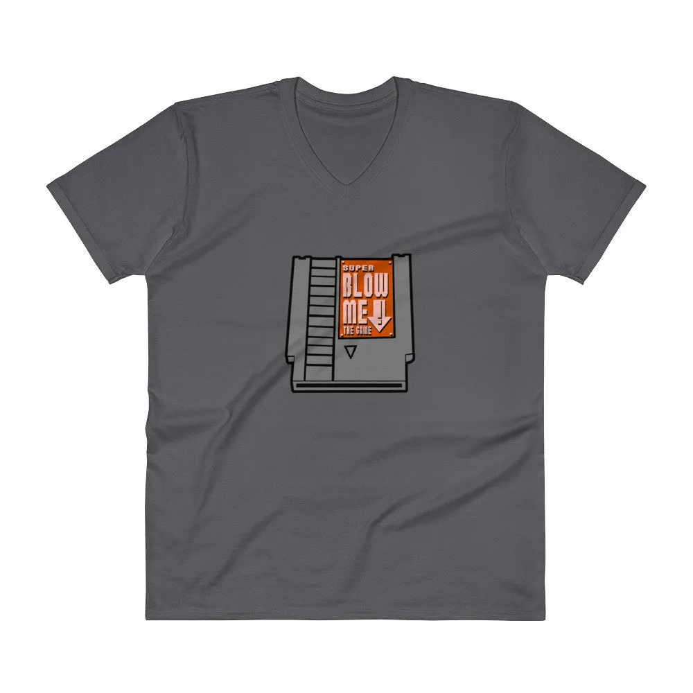 Super Blow Me Gaming Cartridge V-Neck T-Shirt
