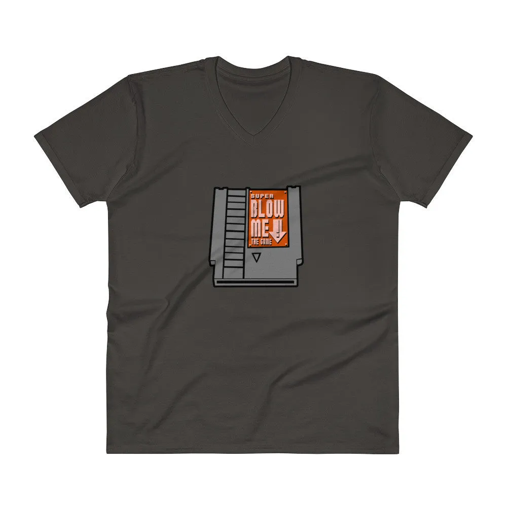Super Blow Me Gaming Cartridge V-Neck T-Shirt