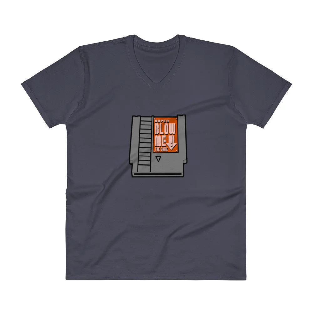 Super Blow Me Gaming Cartridge V-Neck T-Shirt