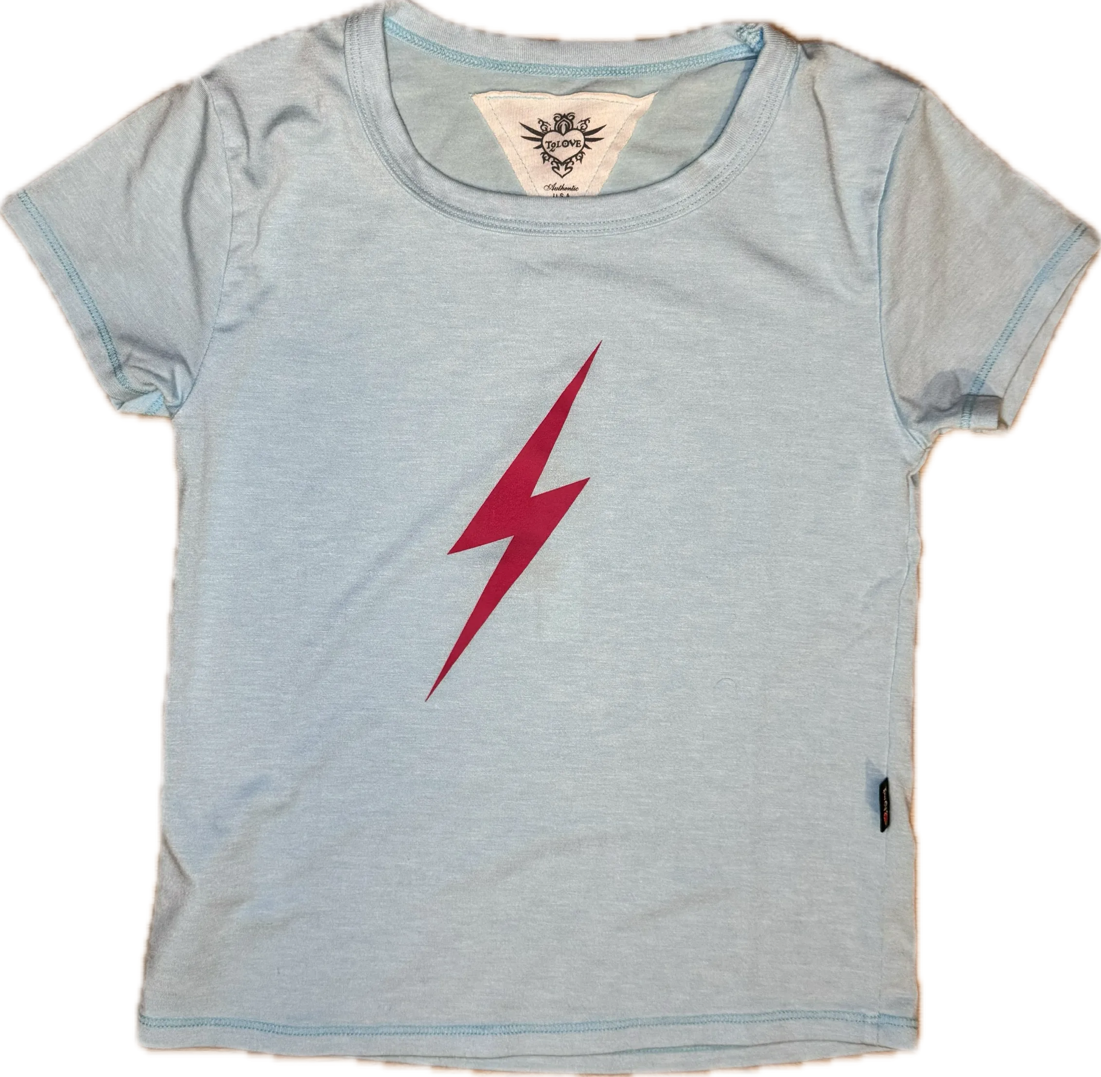 T2Love- Single Bolt Shirt (Powder Blue)