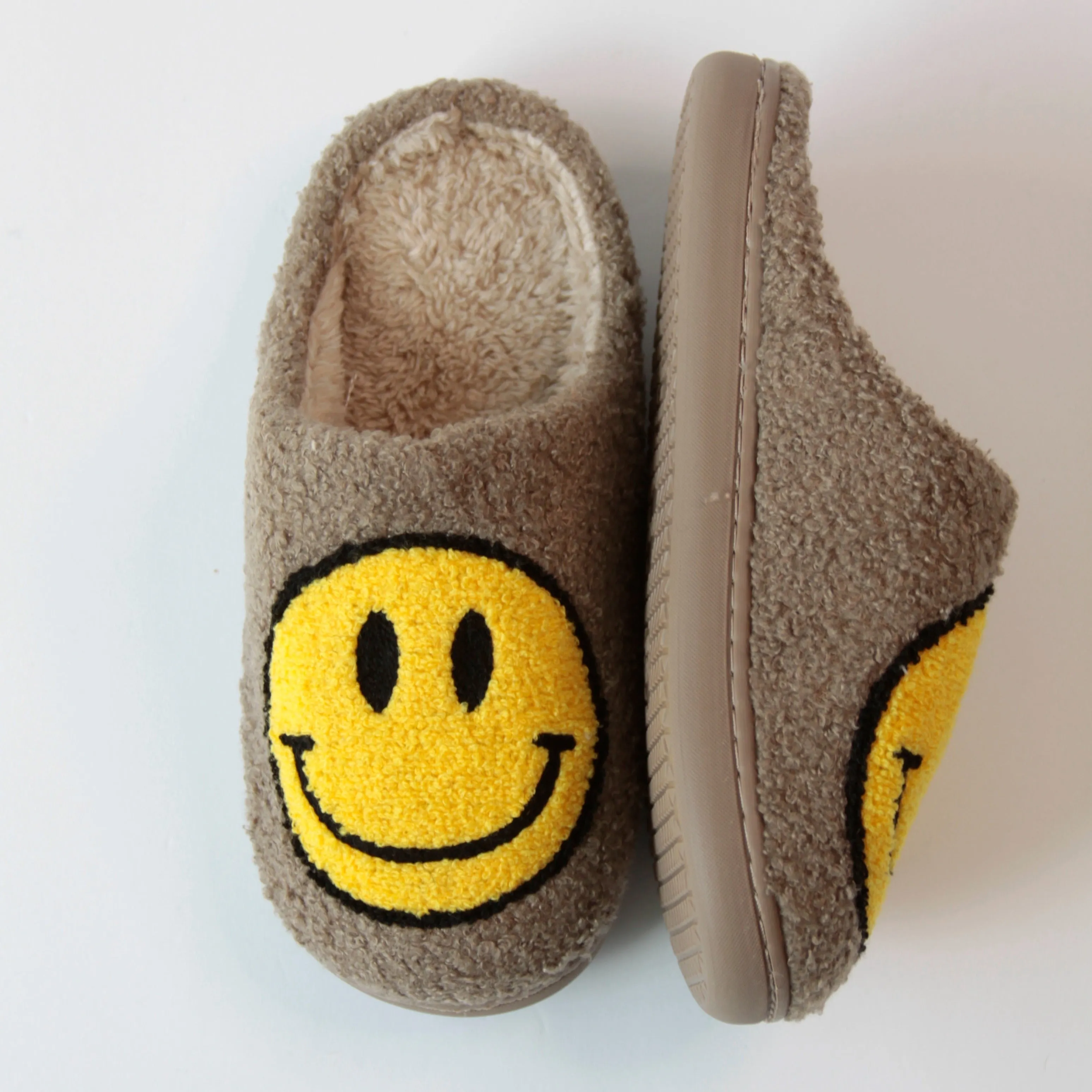 Tan Happy Slippers