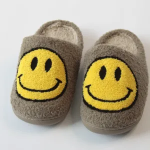 Tan Happy Slippers