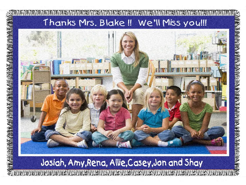 Teacher/Class Woven Photo Blankets