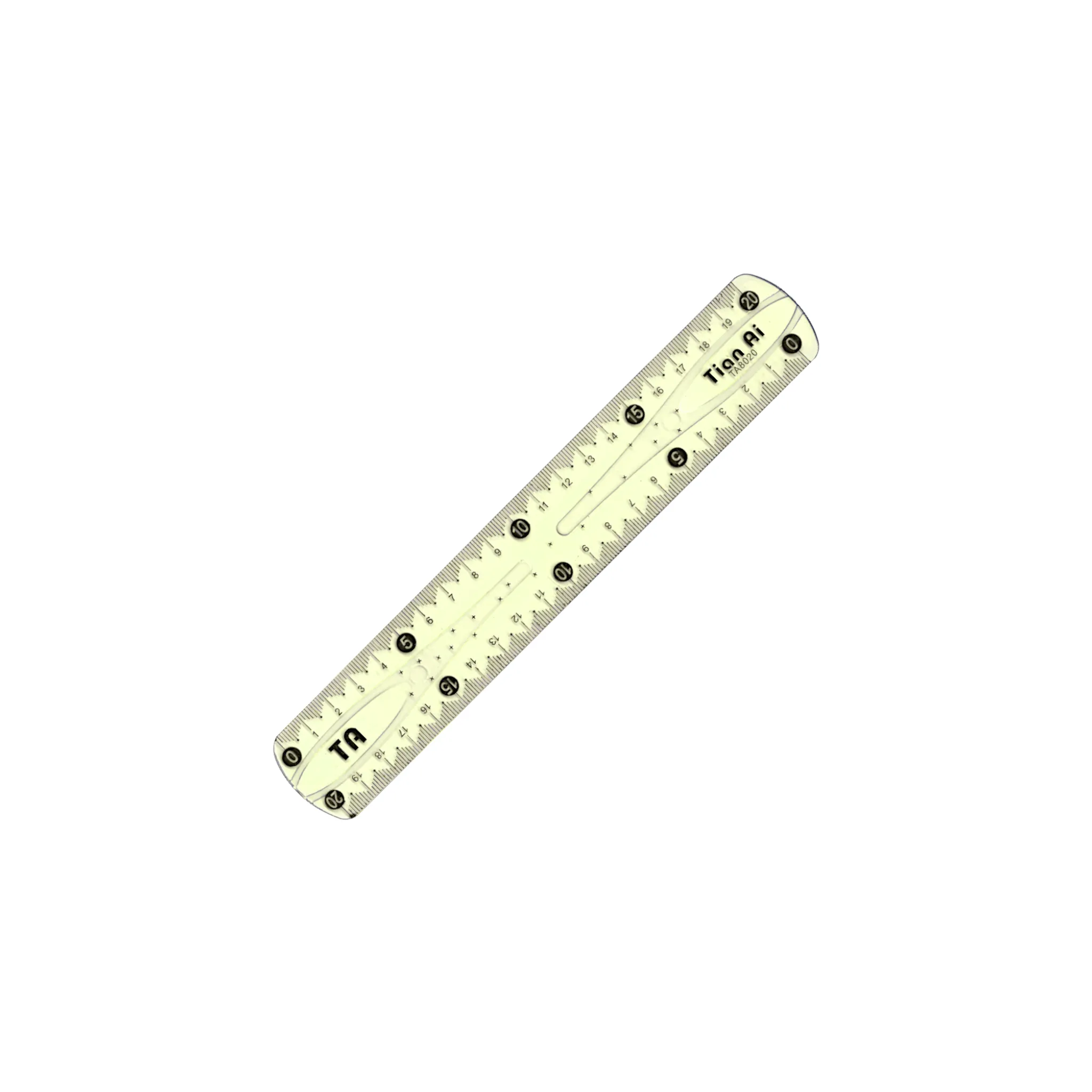 Tian Flexible Plastic Ruler 20 cm