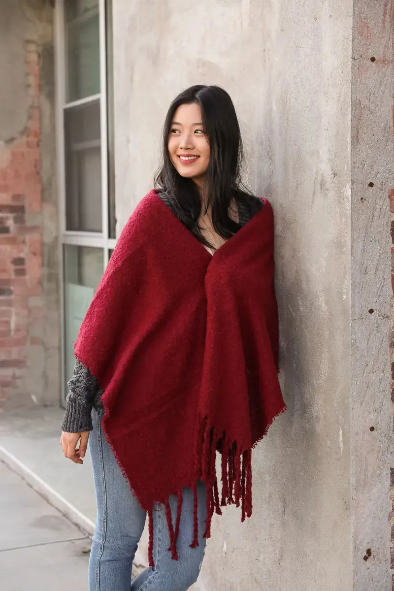 Tilly Tassle Scarf Red
