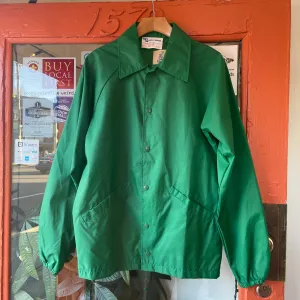 Vintage 70s 80s Retro Green Win Wear Lightweight Windbreaker Jacket // Size Small (HT2337)